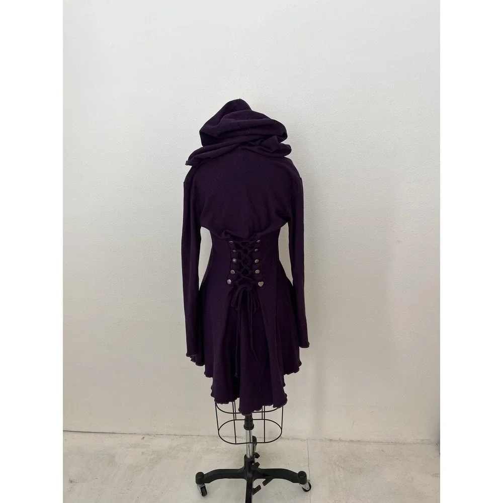 Faye Tality Couture Corset Hoodie Handmade Womens Med Goth Witch Whimsigoth Lace - Picture 7 of 16